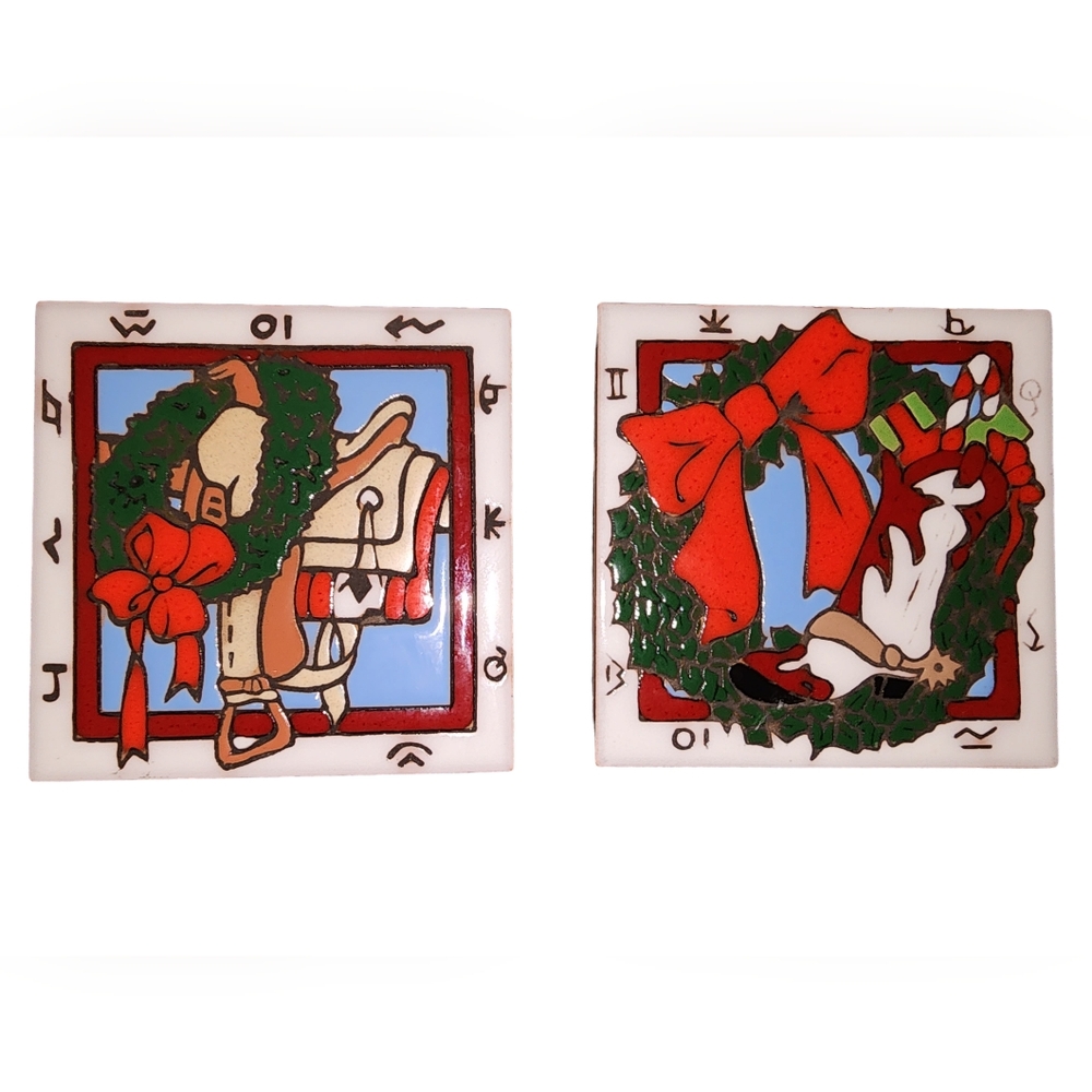 Mag Mor Studios Christmas Western By Christine Fitzgerald Boots Saddle